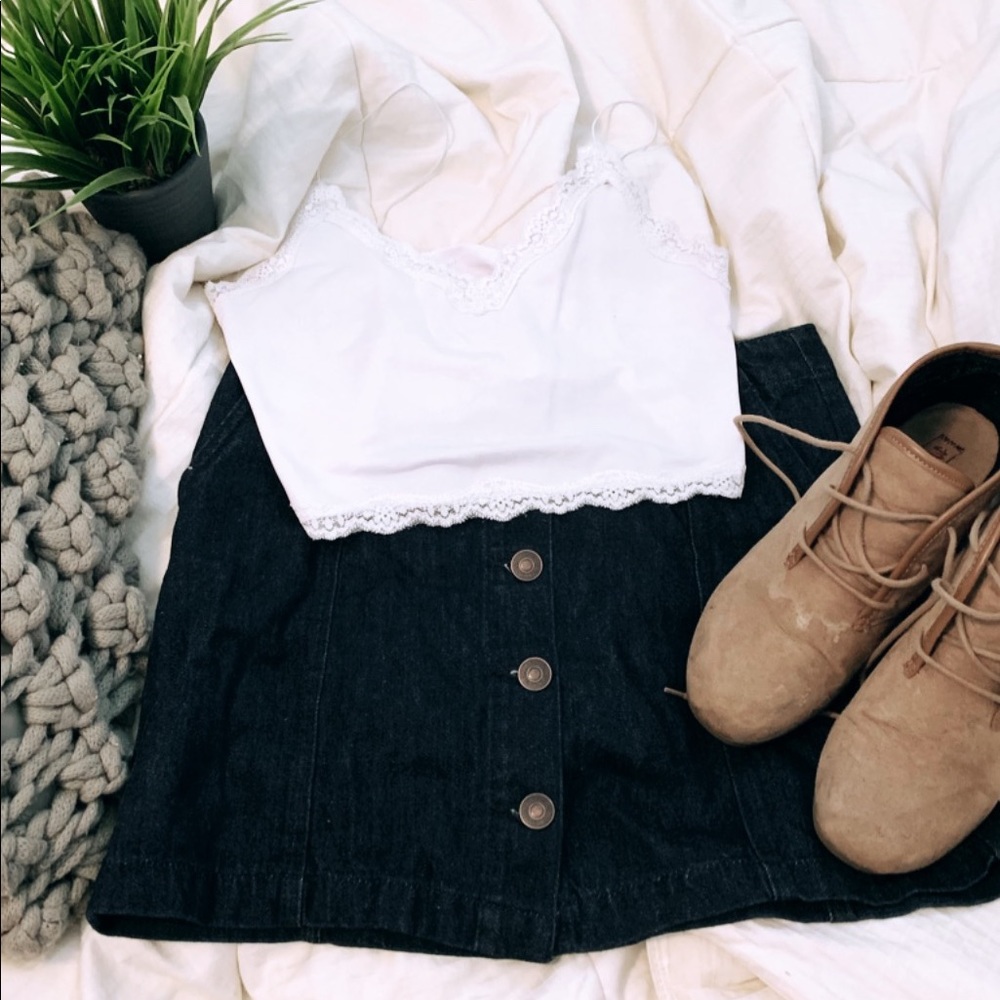 Forever 21 Button Down Denim Skirt